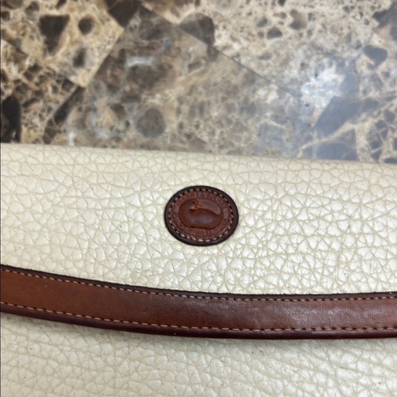 Dooney & Bourke Cream and Brown Leather Clutch - Picture 10 of 10